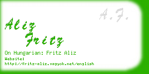 aliz fritz business card